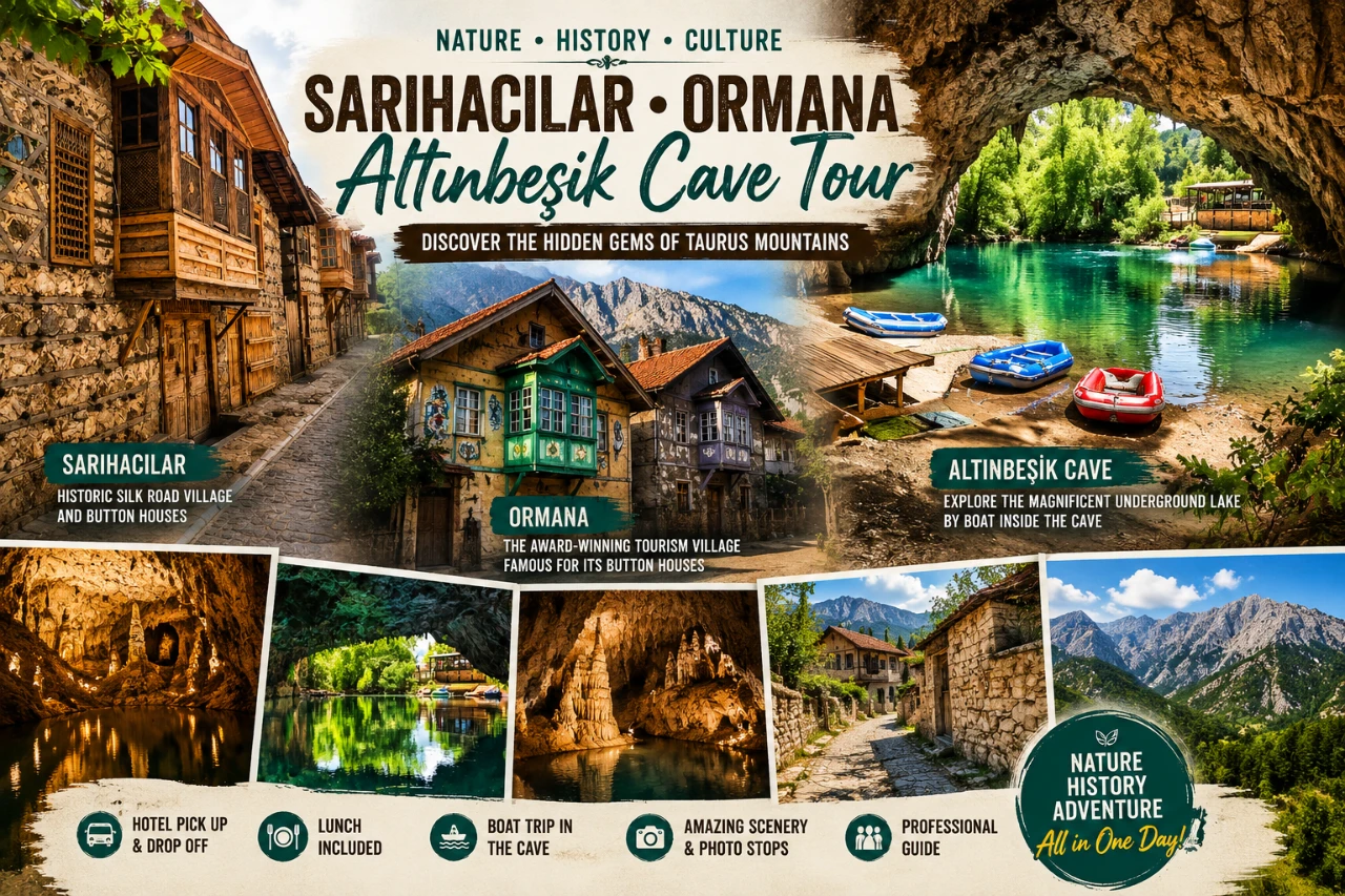 Altınbeşik Cave & Ormana Village Tour from Turkler